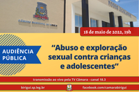 Abuso sexual infantil é tema de audiência na Câmara