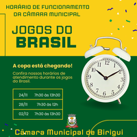 Confira os horários de funcionamento da Câmara Municipal 